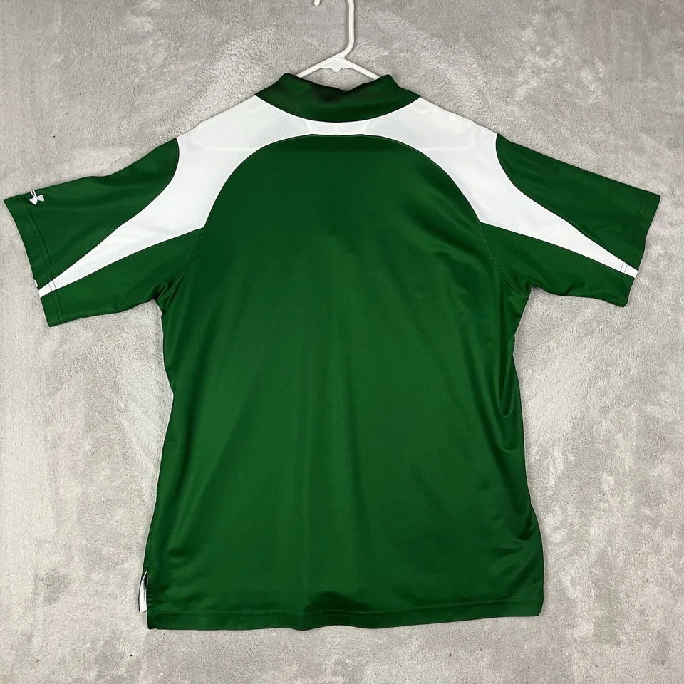 Camisa polo de golf verde medio de los guerreros arco iris de Hawaii para hombre Under Armour College Foto 2 de 4