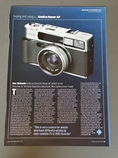 Konica Hexar AF, Vintage Magazine Article, Double sided A4 Sheet, 2007
