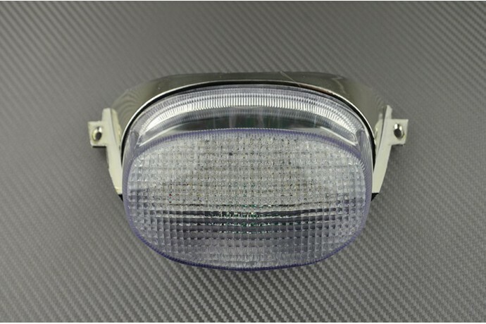 Feu arrière LED transparent avec clignotants pour moto Suzuki GSXR 600 SRAD 1997 à 2000