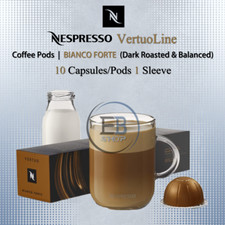 NESPRESSO Coffee Pods Vertuo Line 10 Capsules 1 Sleeve BIANCO FORTE Dark Roast