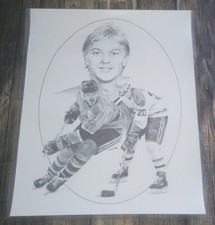 Kjell Dahlin 1986-87 Kraft Drawing Montreal Canadiens Hockey Print Poster 