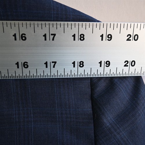 Hart Schaffner Marx 42R Blue Check USA Made 100% Wool Blazer Jacket Sport Coat - Picture 10 of 12