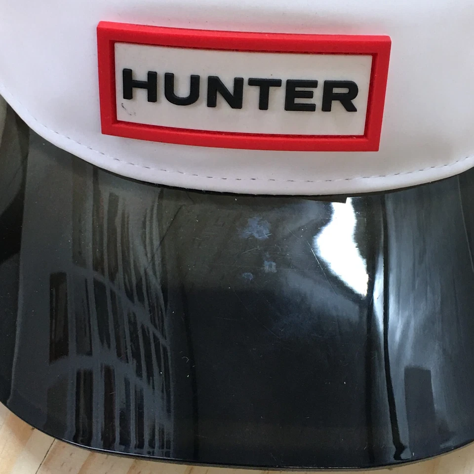 Sombrero visera Hunter para hombre blanco negro talla única ajustable poliuretano ala curva Foto 3 de 4