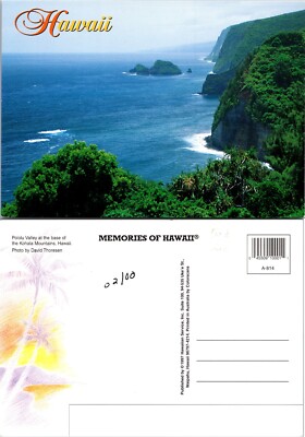 Continental Pololu Valley Coastline Hawaii HI Postcard
