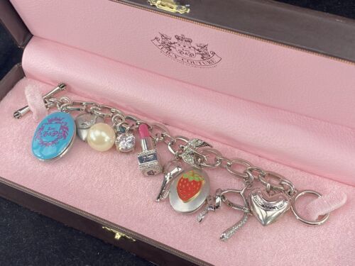 NEW Y2K Juicy Couture STERLING SILVER Charm Bracelet RARE  display picture 2
