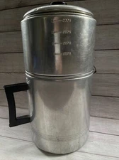 Vintage Drip-O-Lator 18 Cup Coffee Pot Enterprise Aluminum Co. Camping USA