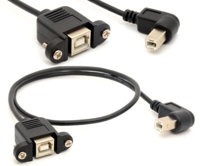 Printer Extension Cable Usb 2.0 B Adapter Male To Female Connections 90 Degree S
