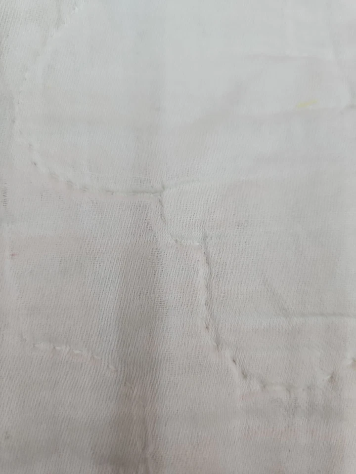 14 Vtg Feedsack Fabric Applique Butterfly Quilt Square Blocks 8.75” Hand Stitch - Image 3 of 4