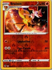 Braixen Reverse Holo Uncommon SWSH12: Silver Tempest 026/195 NM