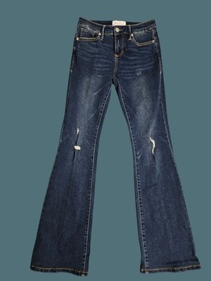 Dear John Jaxtyn Bootcut Brookside Wash Distressed Stretch Jeans Women Size 25