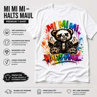 Lustige T-Shirts MiMiMi... Halts Maul!