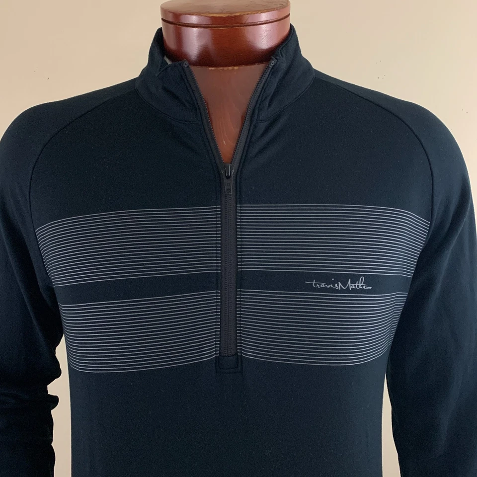 TRAVIS MATHEW Men's Keep It Reel 1/2 Zip Pullover Sweater Size M - Image 2 of 4