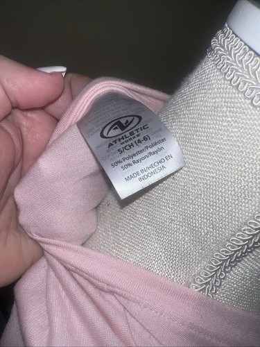 Women’s Athletic Tank Top High Neck Side Slits Light Pink Size Small 4/6 - Picture 8 of 8