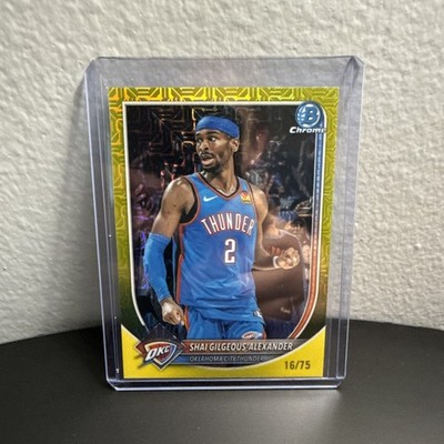 2025-26 Bowman - Shai Gilgeous-Alexander #BCV-106 - Yellow Mojo Refractor /75