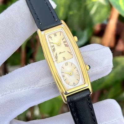 麻酔銃時計風　QUARTZ WATER RESIST　LIANDA Rare!!! Vintage Citizen Noevir Double Time Japan Made Unisex