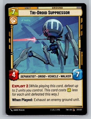 Star Wars Unlimited Twilight of the Republic #217 Tri-Droid Suppressor