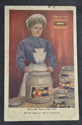 Early Heinz Advertising Postcard Trade Card Labeling Apple Butter Pittsburg PA