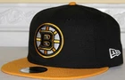 BOSTON BRUINS NEW ERA 9Fifty Adjustable Snapback Hat Cap Black & Gold *7R