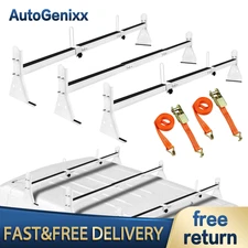 59" For Chevy Express Fullsize Van 3 bar 96-23 Ladder Roof Rack Steel Cross Bar