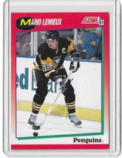 Mario Lemieux 1991-92 Score Hockey #200 NHL Hall of Fame, Penguins