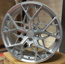 18" VW GOLF MK5/6/7/8 2005-2026 VELOCITY VC4 GLOSS SILVER 8J ALLOY WHEELS X4