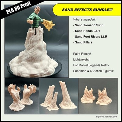3D-Printed Sandman Effects | Sand Tornado, Hands, Foot risers |  Props Accessory