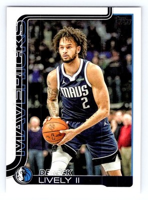 2025-26 Topps Basketball 172 Dereck Lively II, Dallas Mavericks
