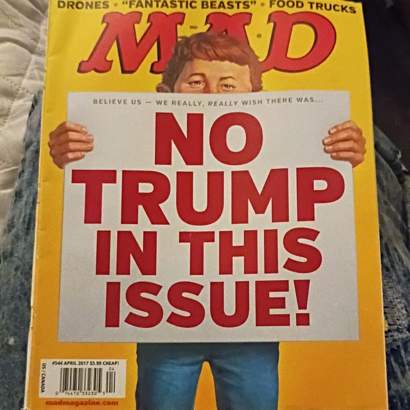 MAD Magazine Issue #544 April 2017 "No Trump in This Issue" Illustrated