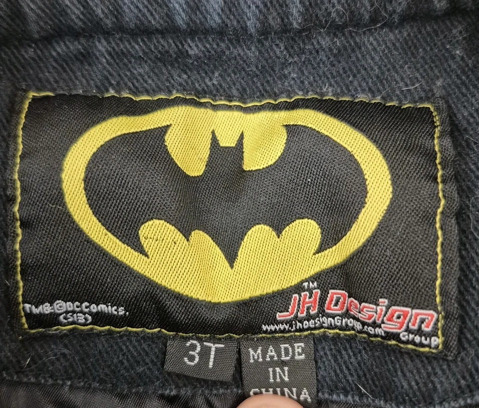 Chaqueta Batman JH Design Talla 3T Bordada Foto 2 de 4