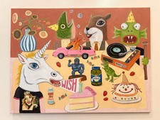 Original Pop Art Painting Acrylic On Canvas 24 X 36