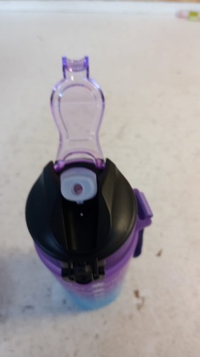 Water Bottle Sports Water Bottle with Motivational Time Marker, Purple Gradient - Picture 6 of 11