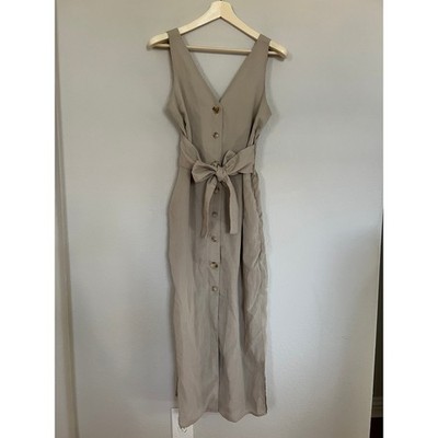 Nectar Clothing Linen Blend Dress Womens Size Medium Pockets