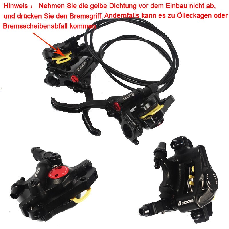 ZOOM MTB bicicletta disco freno idraulico set freno a disco anteriore e posteriore HB875 foto 5
