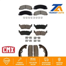 Front Rear Ceramic Brake Pads And Parking Shoes Kit For Ford F-150 KCN-100787
