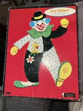 VINTAGE 1962 WHITMAN PRE-SCHOOL CLOWN FRAME TRAY PUZZLE No. 4421