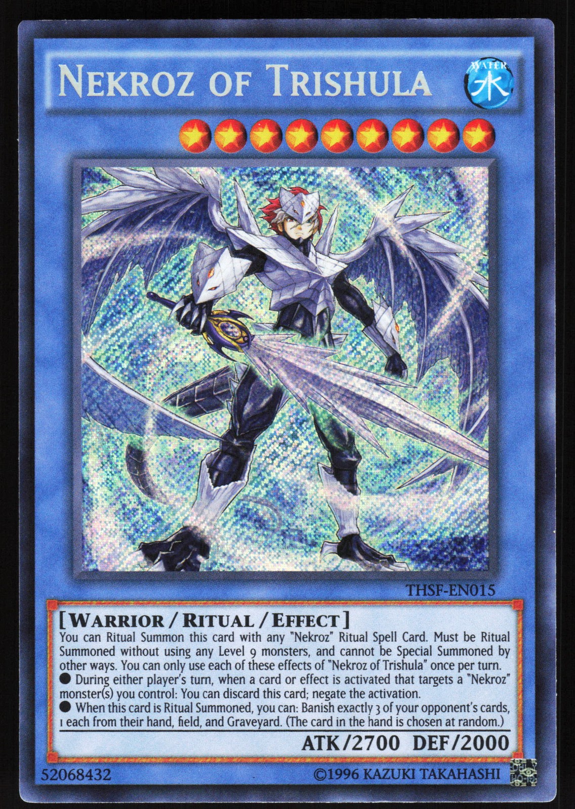 Nekroz of Trishula THSF-EN015 Yugioh TCG Card Secret Rare LP