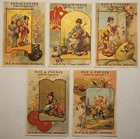 Lot of 5 Old Advertising Chromos - JAPANAISERIES - To the 4 Brothers in Bordeaux