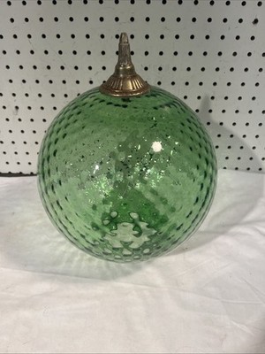 Vintage EF & EF Green Hanging Light Replacement Globe MCM