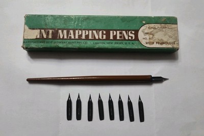 Vintage Hunt Mapping Pen 103 Calligraphy Lettering & Mapping Read Description
