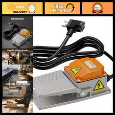 Heavy Duty Momentary Foot Pedal Switch, SPDT NO NC 15A 110-250V, IP65, 6ft Cable