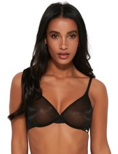 Image of Gossard Glossies Bra Sheer Underwired Sexy Seamless Womens Lingerie 6271