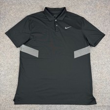 Nike Dri Fit Vapor Reflect Golf Polo Shirt Black Mens Medium M