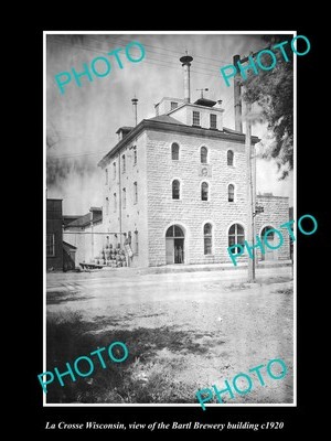OLD 8x6 HISTORIC PHOTO OF LA CROSSE WISCONSIN THE BARTL BREWERY Co c1920