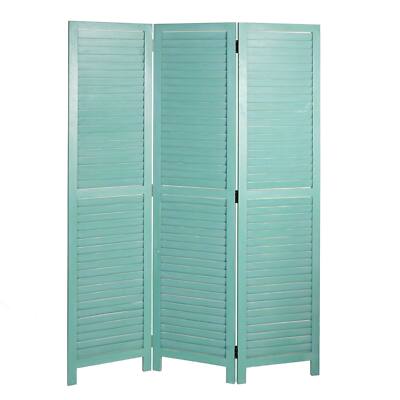 Paravent MCW-C30, Raumteiler Trennwand Sichtschutz Vintage 170x120cm grün
