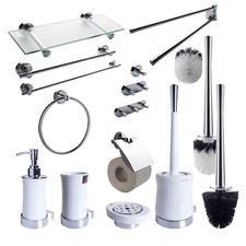 Bad Accessoires Sydney Badezimmer Badausstattung Toilettenpapierhalter WC-Bürste