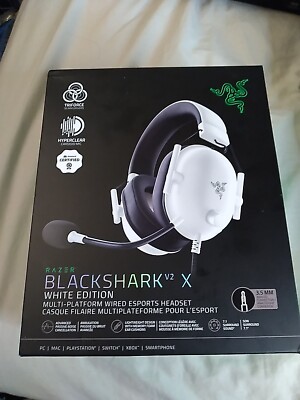 Razer BlackShark V2 X Over the Ear Gaming Headset - White (RZ04-03240700-R3U1)