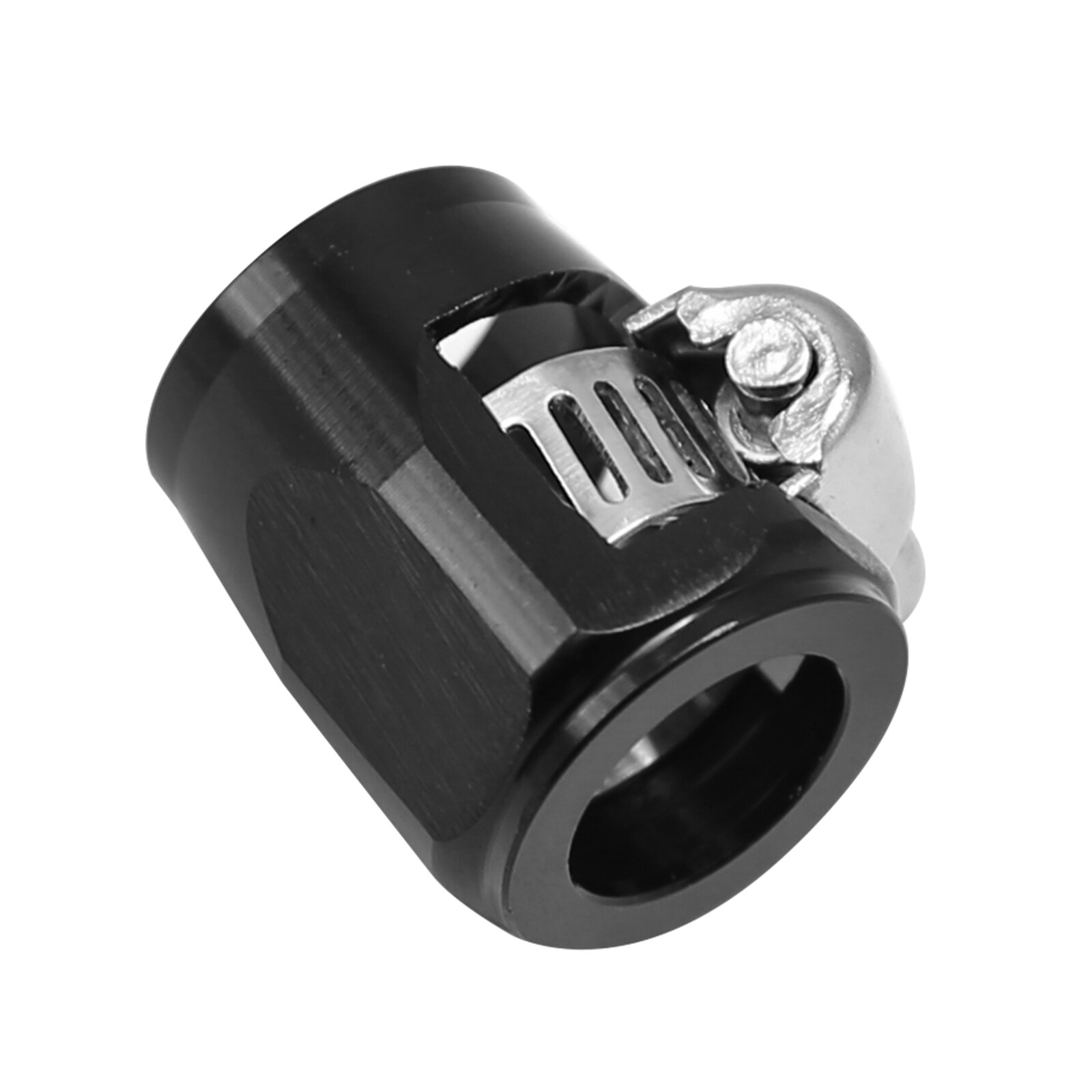 4x 6AN AN6 Fuel Hose Line End Cover Clamp Finisher Fitting w/ Screw