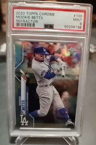 MOOKIE BETTS PSA 9 2020 TOPPS CHROME BEN BALLER #100 GOLD REFRACTOR  - Bild 2 von 4