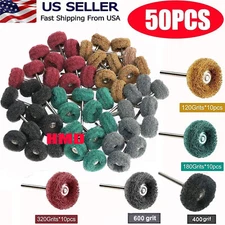 50 Metal Polishing Buffing Wheel Burr Kit Rotary Tool Accessories Set For Dremel