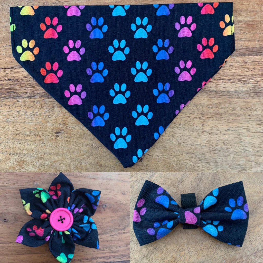 Bandana print outlet dog collar